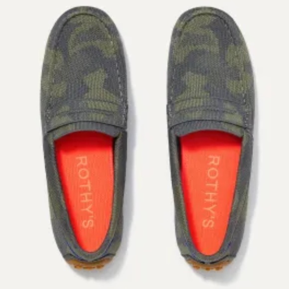 Rothy's Shoes - NEW Rothy's the driving loafer in Olive forest Camouflage Slip-Ons size 7.5